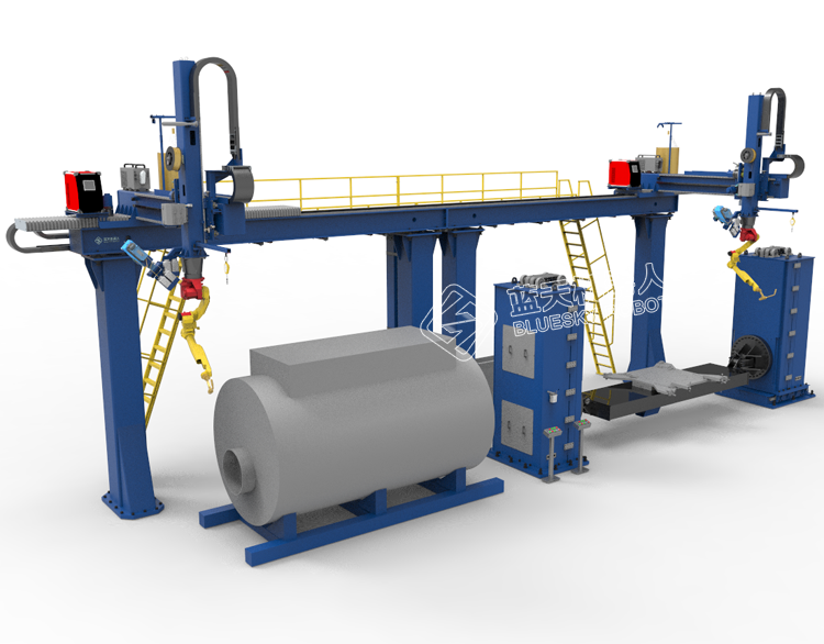 鍋爐總成焊接機(jī)器人工作站